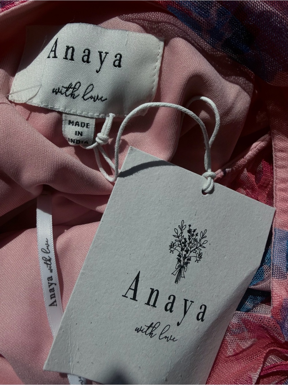Anaya with love recycled floral One-Shoulder Midi Dress in Pink/Orange Size 2/XS - Picture 6 of 6